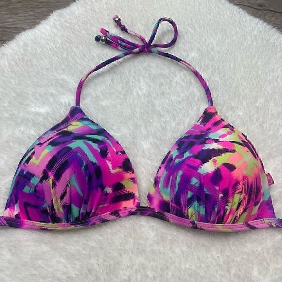 OP Ocean Pacific Push Up Bikini Top Sz M Swimsuit Summer Sexy - Picture 2 of 6